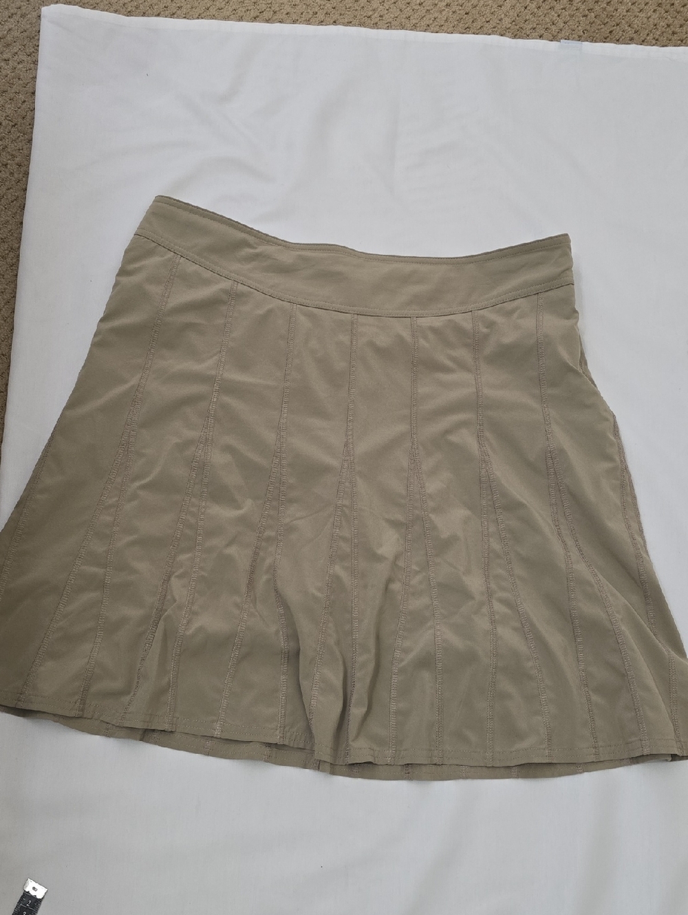 Athleta Tan A-Line Skirt with Subtle Stitching 16T